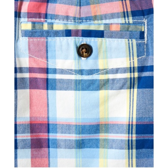 Baby boys Gymboree plaid belted chino shorts. NWT - Picture 4 of 6